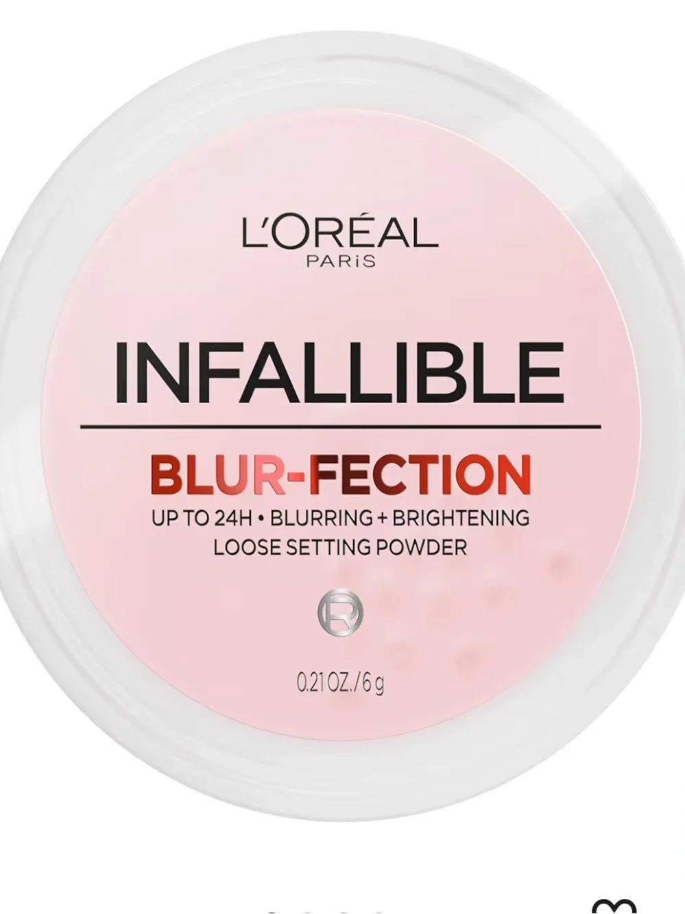 L'Oréal Infallible Blur-Fection Loose Setting Powder — Light Pink
